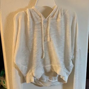 Hollister Cropped Knit Hoodie